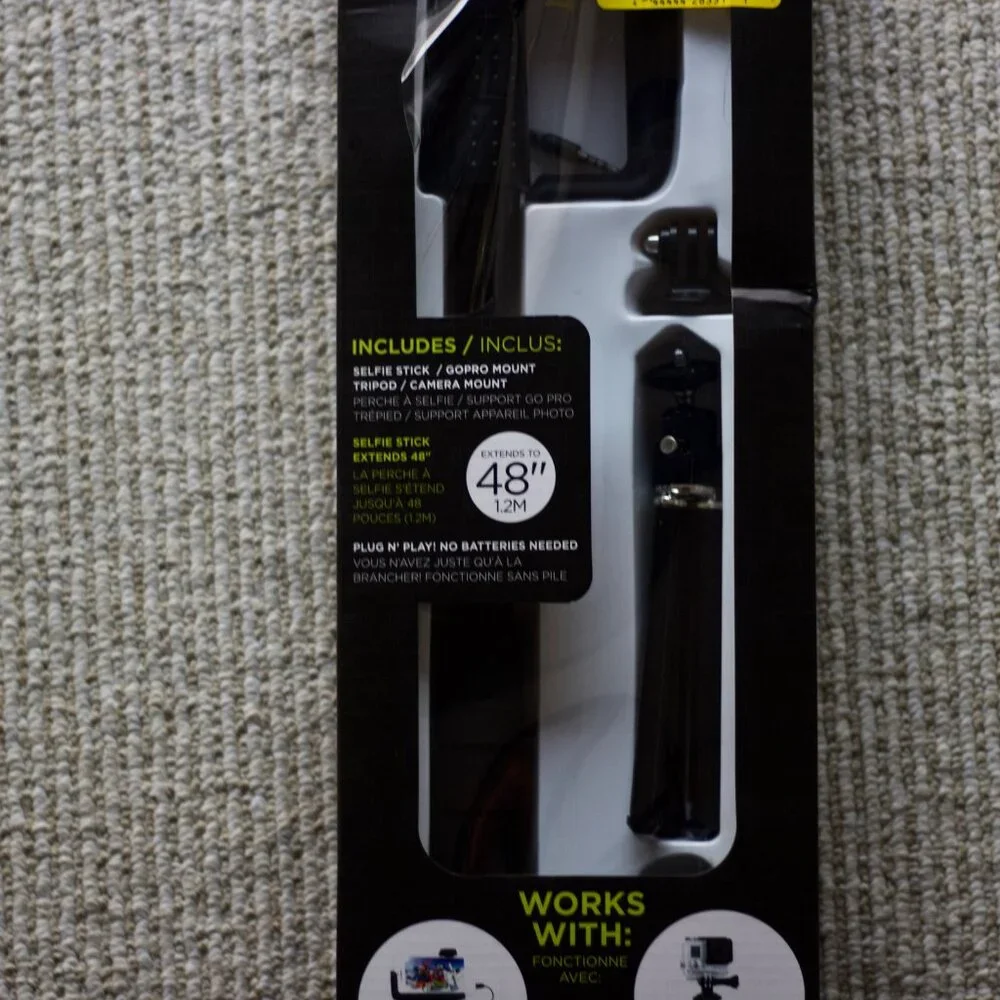 (NEW) 3 Piece Tripod, GoPro Mount & Selfie Stick